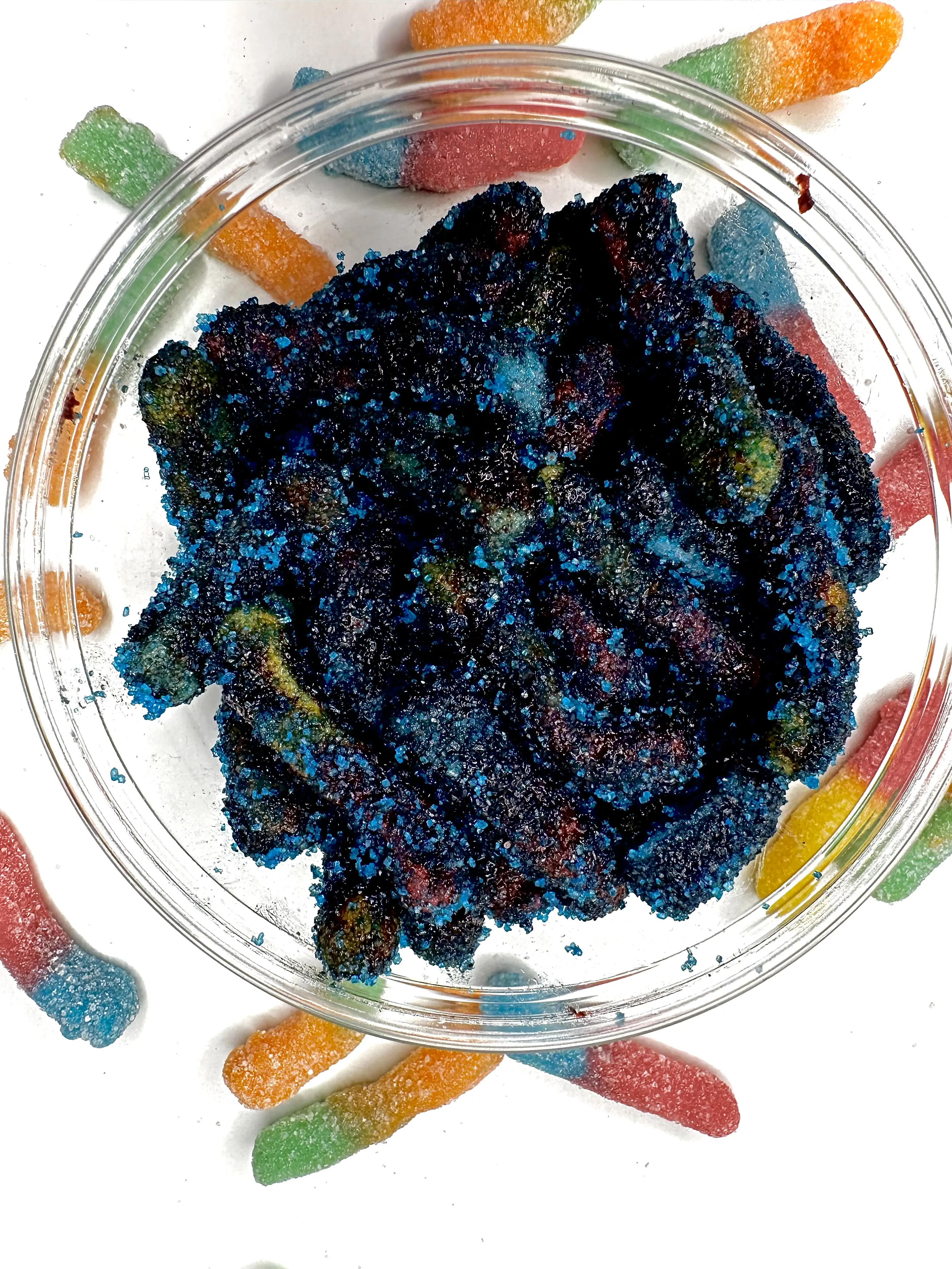 Blue raspberry chamoy sour worms Blue raspberry chamoy sour worms