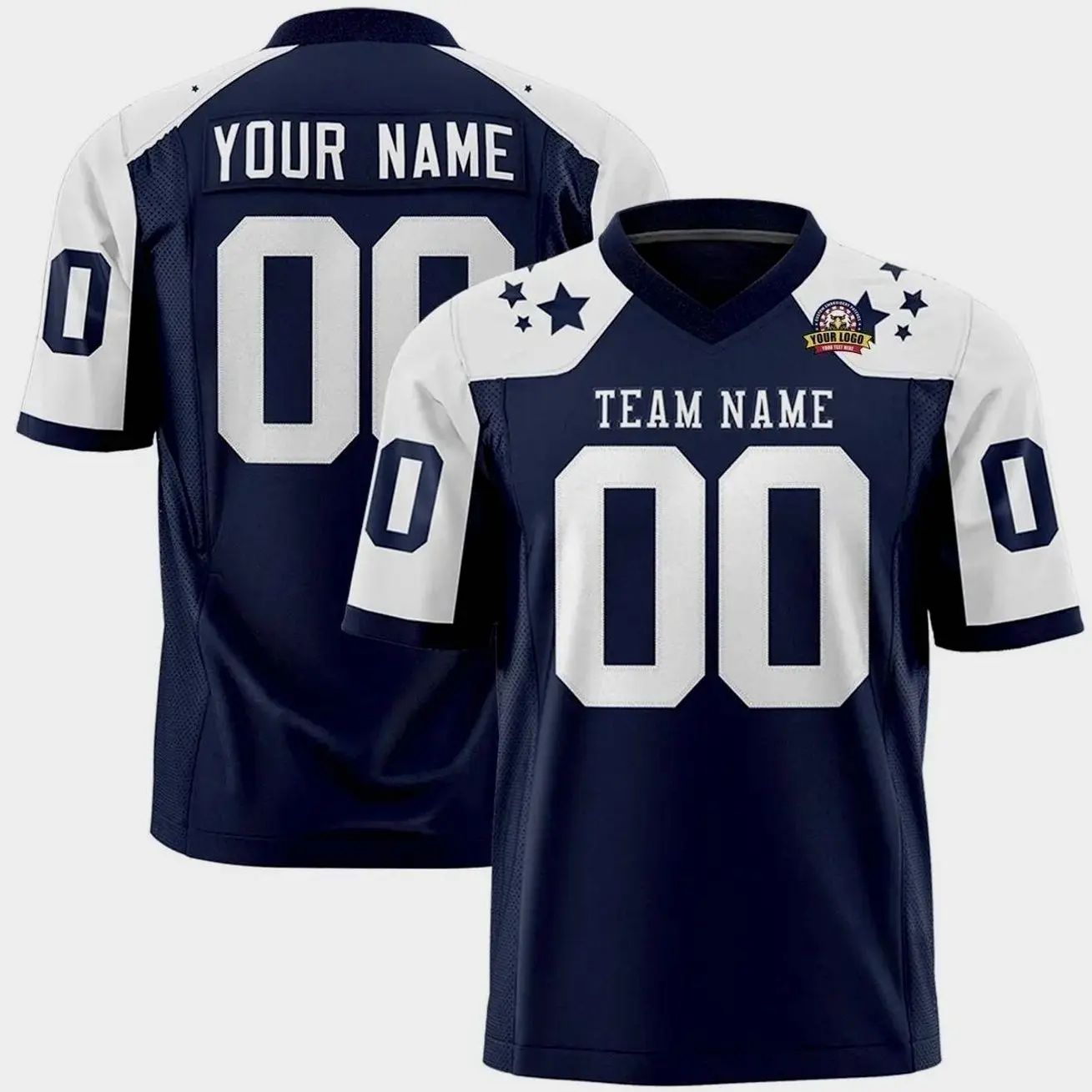 Custom Football Jersey, Personalized Embroidered Sports Shirt, Printed Team Uniform for Men, Women & Family Christmas Gift