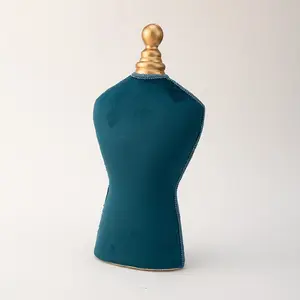 Blue Velvet Mannequin Necklace Jewelry Stand, Vintage Bracelet Display Rack, Jewelry Showcase Prop, Retro Accessory Holder