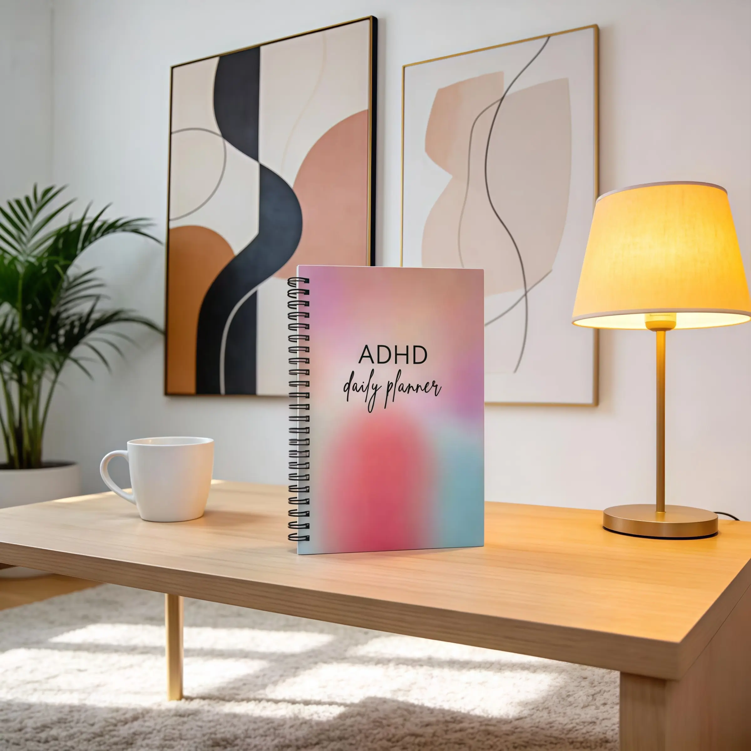 Adhd Daily Planner Notebook, Time Management Tool, Task Breakdown Diary, Note Taking Journal, Essential Organizer for Adhd Users