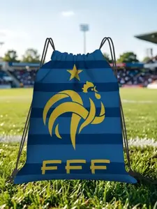 1 pc France Football Drawstring Bags Travel Unisex Storage Organize Bundle Pocket Rope Bag Match Day Essentials
