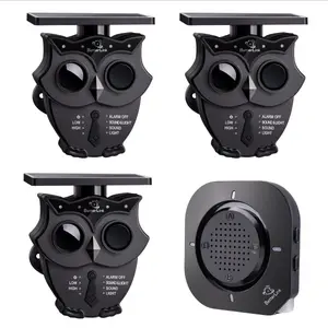 BetterLink 1/2 Mile Long Range Solar Wireless Driveway Alarm IP65 Weatherproof Outdoor Motion Detectors&Sensor 120dB Sound Light Alert System Monitor&Protect Outdoor/Indoor Property（1Receiver+3Sensors)