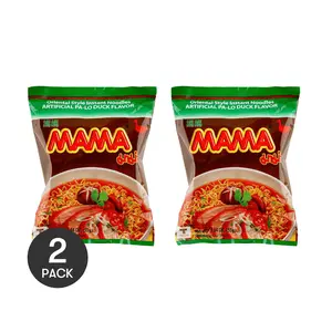 2 Pack MAMA Instant Noodles, Duck Flavor, Authentic Thai Taste, 55g Each