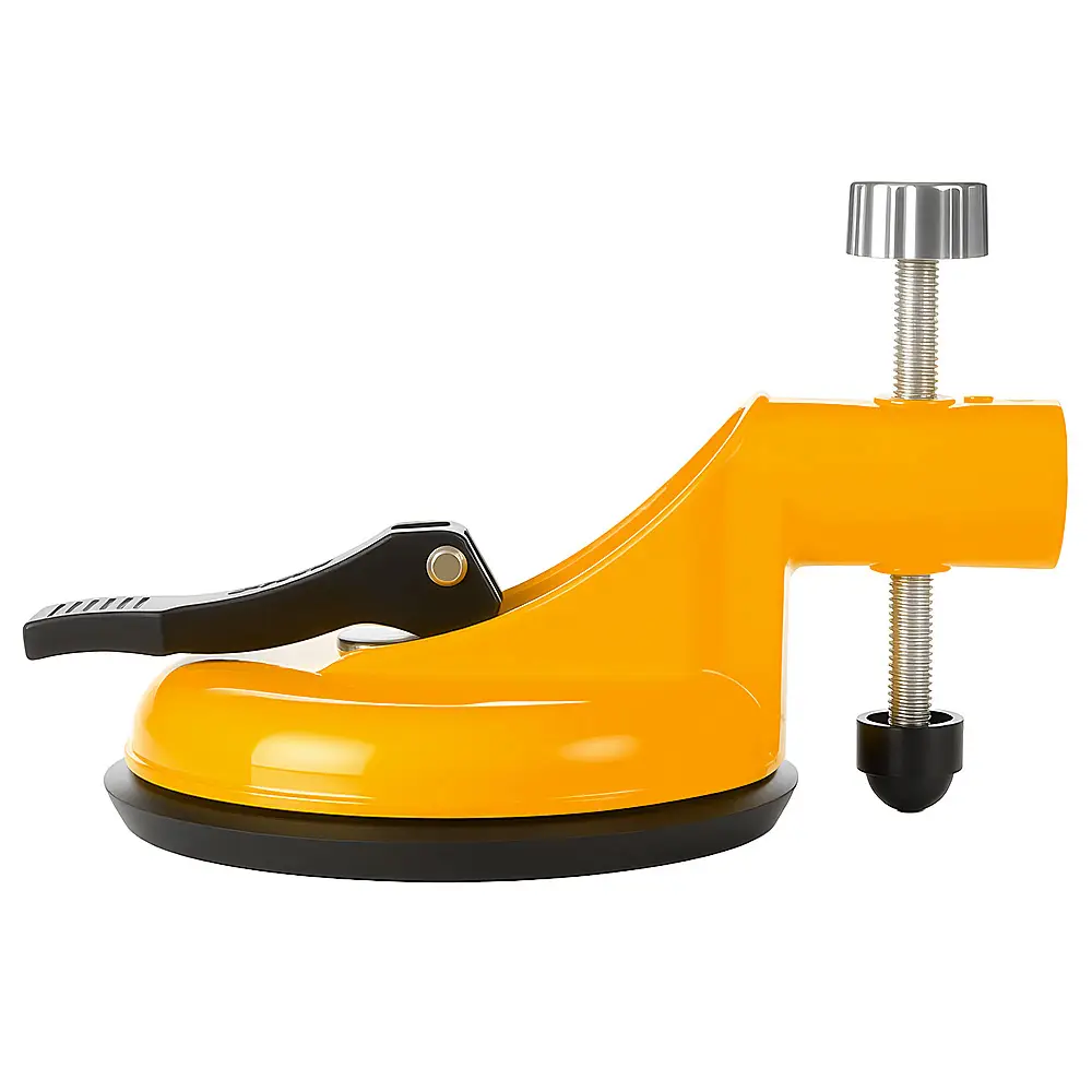 Granite Marble Countertop Seam Leveling Tool - Adjustable Vacuum Suction Clamp Set for Stone Slab Installation & Repair, Pro Gap Adjustment Kit Yellow