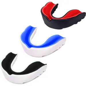 3 Pack Kids Youth Double Colored EVA Mouth Guards for Contact Sports Fits Boys with Braces for MMA Boxing Rugby Kickboxing Taekwondo Softball Lacrosse
