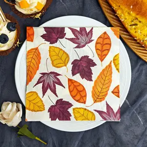 20/50pcs 33*33cm 2ply Thanksgiving Maple Leaf Napkins Suitable for themed parties,Party napkins designed for lively gatherings