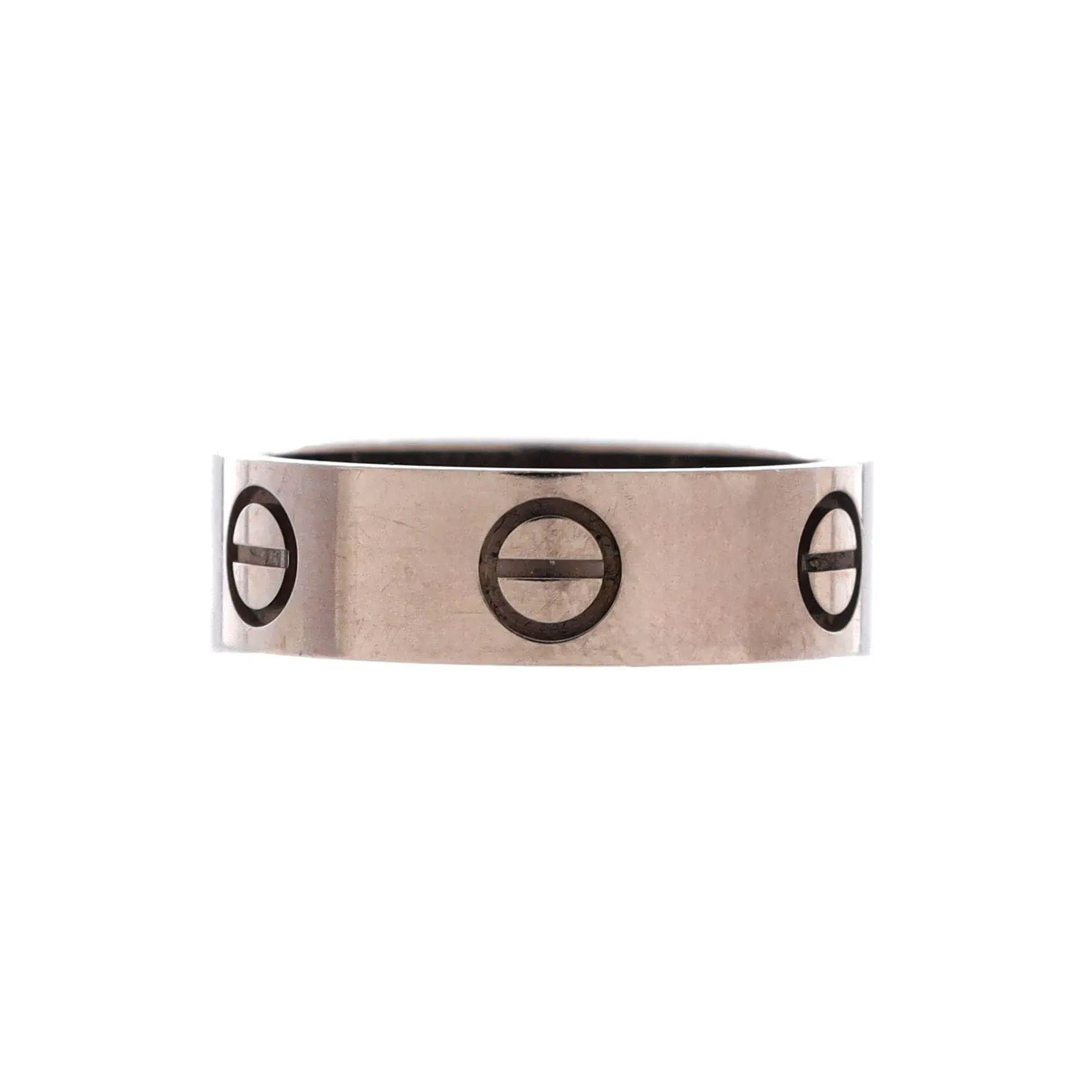 Pre-owned Cartier Love Band Ring 18K White Gold by Rebag