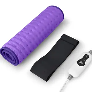Heating Pad for Relieving Menstrual Cramps and Back Pain Features an elastic strap for secure fit Portable heat therapy pad for office/home/travel use Quick heating with three temperature settings Auto shut-off function Perfect gift for Dad and Mom Fleece