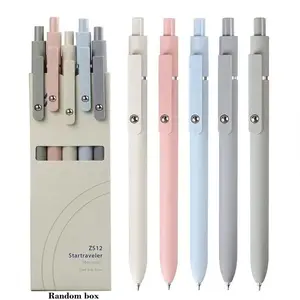 Minimalist Press-Type Quick-Dry Carbon Pens, Set of 5 Medium Pens for Journals, Office Supplies, School Markers, Women Gifts, Aesthetic Pens
