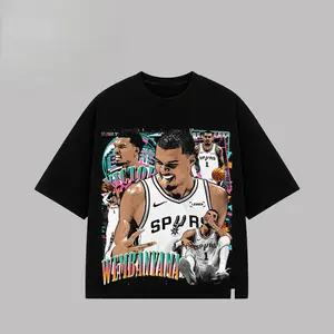 [ 🎉 100% Cotton] Victor Wembanyama 'WEMBY' V2 Graphic For Spurs Nation, Spurs Basketball Fans Apparel, Wemby Fans Basketball Streetwear Tee, Gift For Basketball Fan Graphic Tee