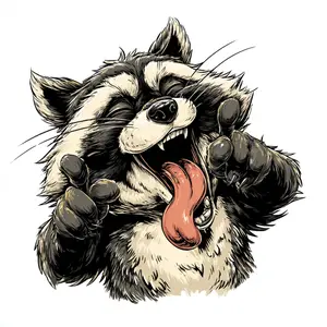 Cute Crazy Raccoon Tongue Out Car Decal – Funny Animal Vinyl Sticker for Vehicle, Motorcycle, Laptop, or Water Bottle – Durable Waterproof Cartoon Wildlife Design, Adorable Gift for Drivers, Nature Fans, and Pet Lovers, Outdoor Decoration