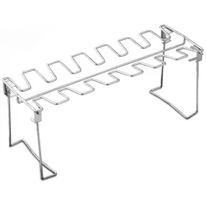 14 Slots Stainless Steel Chicken Leg Grill Rack Chicken Drumstick Holder BBQ Wing Roaster Stand for Grill Smoker Oven Non-Stick Foldable Grill Accessory for Backyard BBQ Camping Picnics and Family Gatherings Perfect Father's Day Gift for Grill Lovers