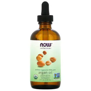 NOW Foods Solutions, Certified Organic & 100% Pure Argan Oil, 4 fl oz (118 ml)