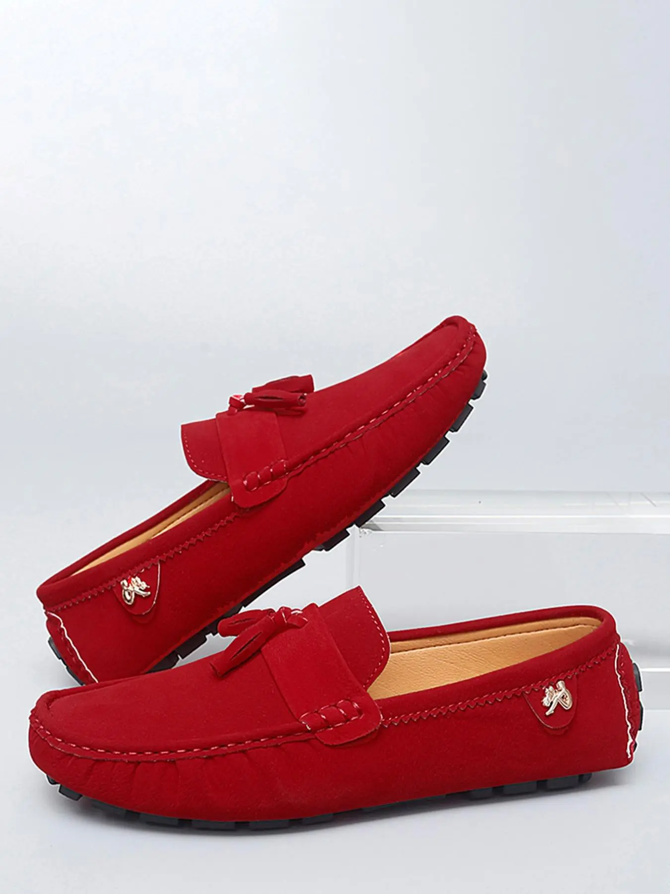 Men's Elegant Solid Color Slip-on  Shoes, Pu Leather Footwear, Fashionable Comfortable Loafers for Daily Wear, Casual Trendy Shoes for Men, Boy, Slip On Flats
