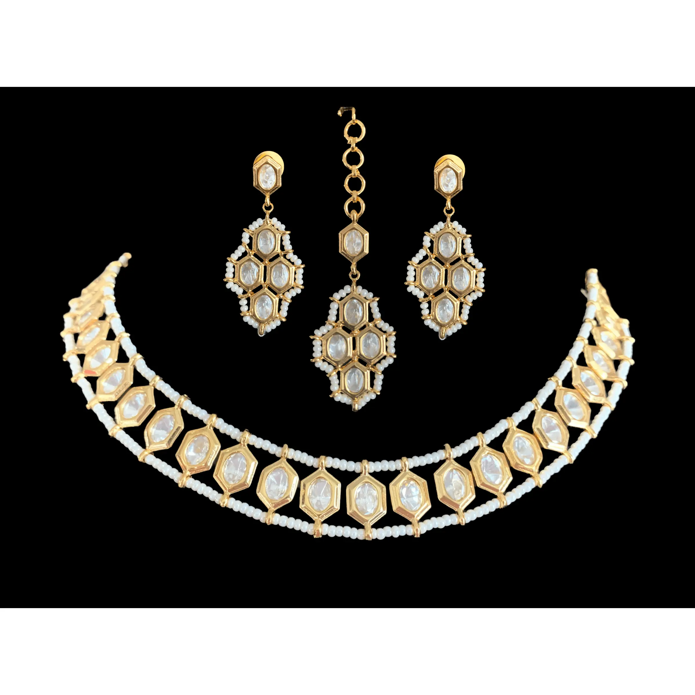 NS106 Trikha polki necklace  ( READY TO SHIP )
