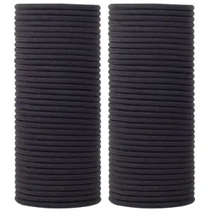 Black Hair Ties, 100 Pack