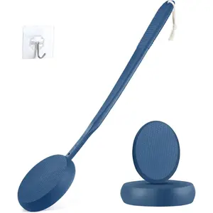 19" Lotion Applicator for Back Tanning Applicator Long Handle Back Lotion Applicator for Feet Self Tanner Back Applicator Sunscreen Applicator for Kids Women Men The Elderly (19" Drak Blue)
