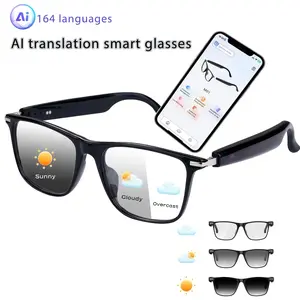 AI Smart Glasses, With 160 Languages Real Time Translation Support, Chat GPT System, For Adults and Kids, Built-in Microphone And Speaker Audio Multilingual