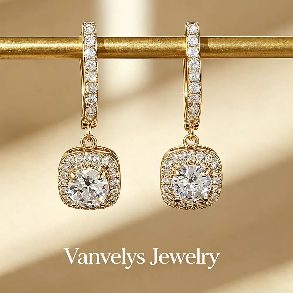 Exquisite and elegant women's earrings, sparkling accessories for women, earrings for women, stylish accessories, casual and fashionable jewelry, Mother's Day and Valentine's Day gifts, jewelry gifts for her,14k gold-plated