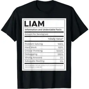 Liam Nutrition Information, Problem Solving Hard Work T-Shirt