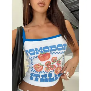 Pomodori Italia Graphic Tank White