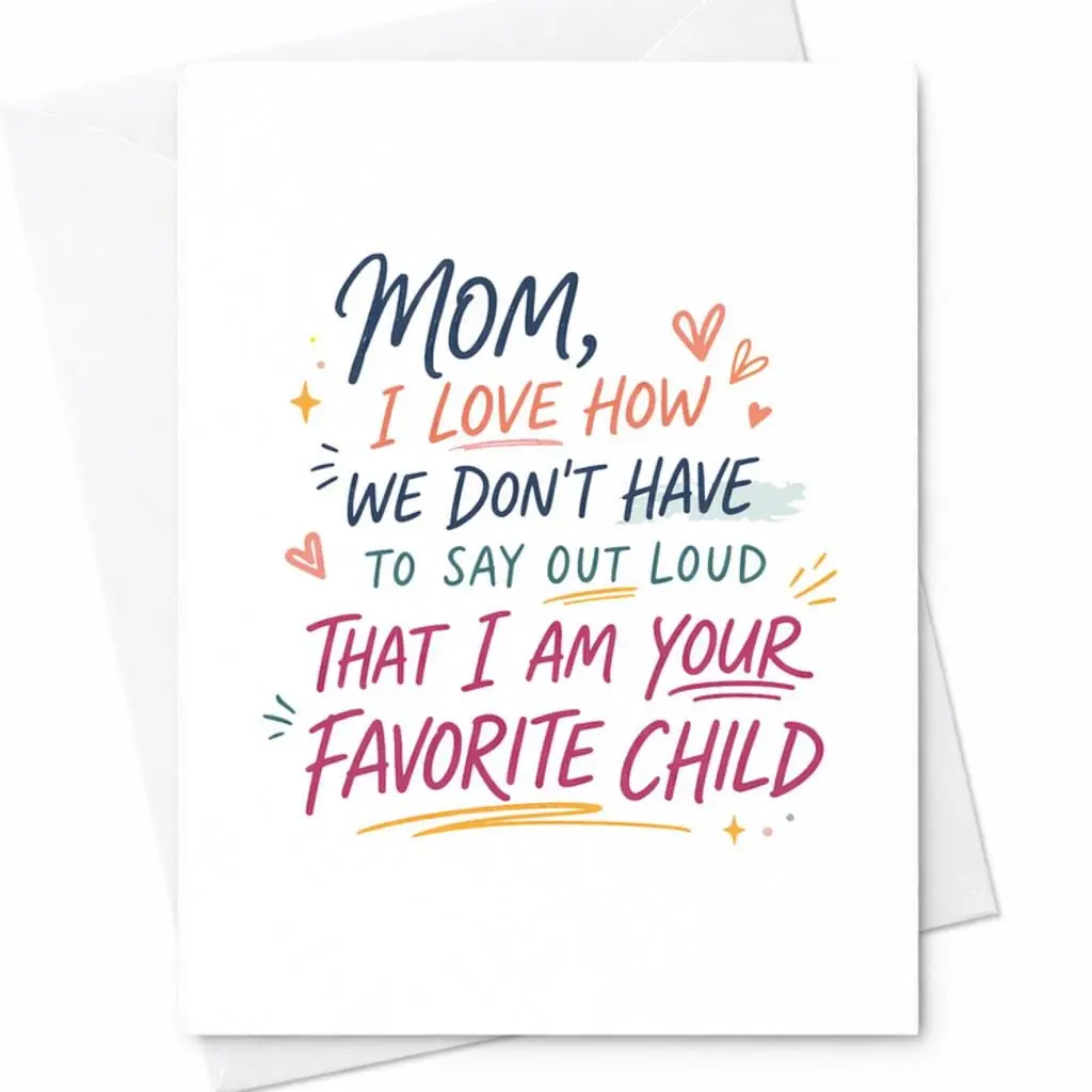 Mom I Love How We Don’t Say I’m Your Favorite