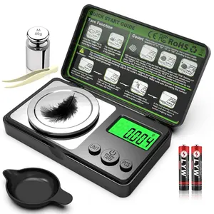 Digital Milligram Scale, 50g Precision Scale with 0.001g Accuracy, Professional Mini Jewelry Scale for Gold, Powder, Medicine, and Calibration, Includes Calibration Weights and Tweezers