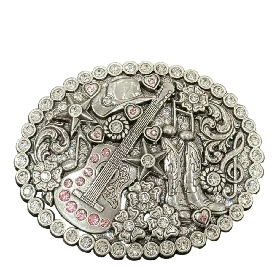 Blazin Roxx Guitar Cowgirl Buckle