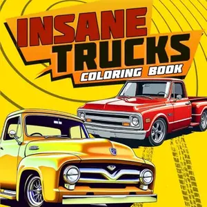 Insane Trucks Coloring Book: 50 Pickup Trucks Coloring Pages for Adults and Kids, Bold and Easy Designs for Relaxation and Stress Relief  Paperback – August 30, 2024