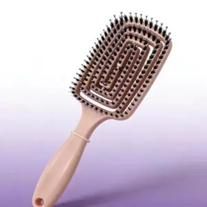 Boar Bristles Hair Brush for Gentle Detangling and Styling with Durable Bristles and Ergonomic Handle