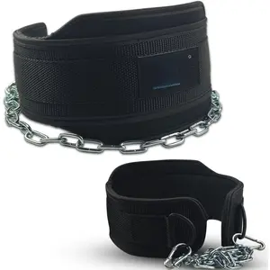 Weighted Dip Belt for Men Comfortable Material Neoprene & Nylon Weight Pullups Squat Belt with Chain Weight Lifting  Dipping Belt for Workout