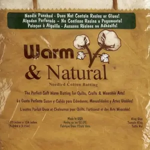 The Warm Company - Warm & Natural Cotton Quilt Batting  Premium Quilt & Craft Batting for Sewing & Quilting Projects
