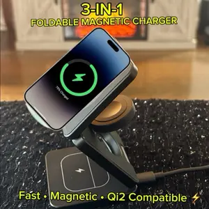 3-in-1 Foldable Magnetic Wireless Charging Station (Qi2 Compatible)
