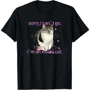 I'm an Inside Cat Funny Tee for Men and Women, Unhinged Graphic Tees, Funny Sweatshirt Exchange
