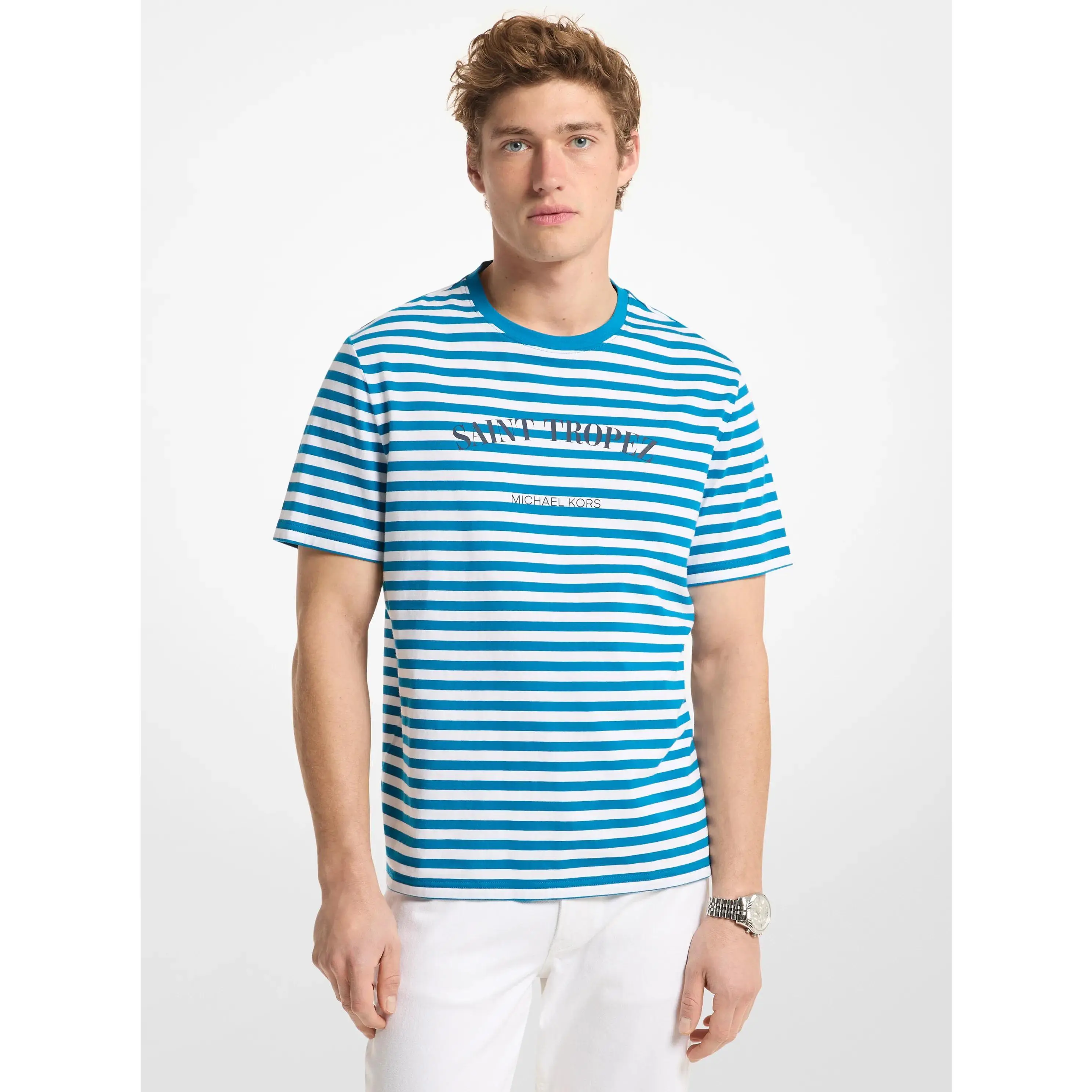 Saint Tropez Striped Cotton Jersey T-Shirt