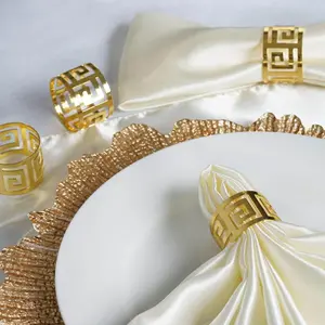 4 Pack Alluring Gold Plated Aluminum Napkin Rings 4 Pack Alluring Gold Plated Aluminum Napkin Rings
