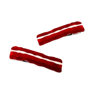 Bacon Alligator Hair Clip Set