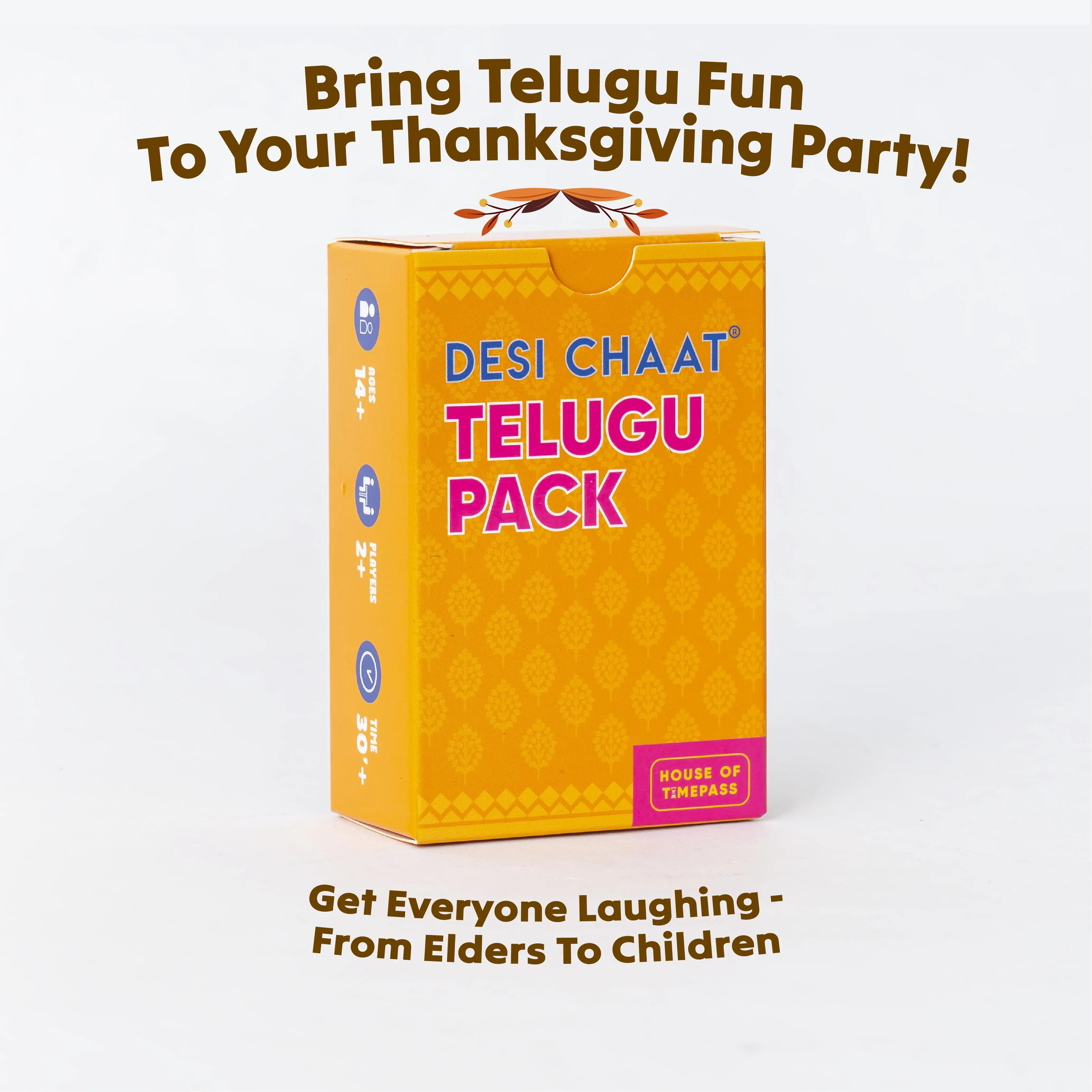 Desi Chaat - Telugu Taboo Pack Game l 360 Words & Hours Of Fun For The Party l Desi Family Friend Wedding Diwali Party Game Night