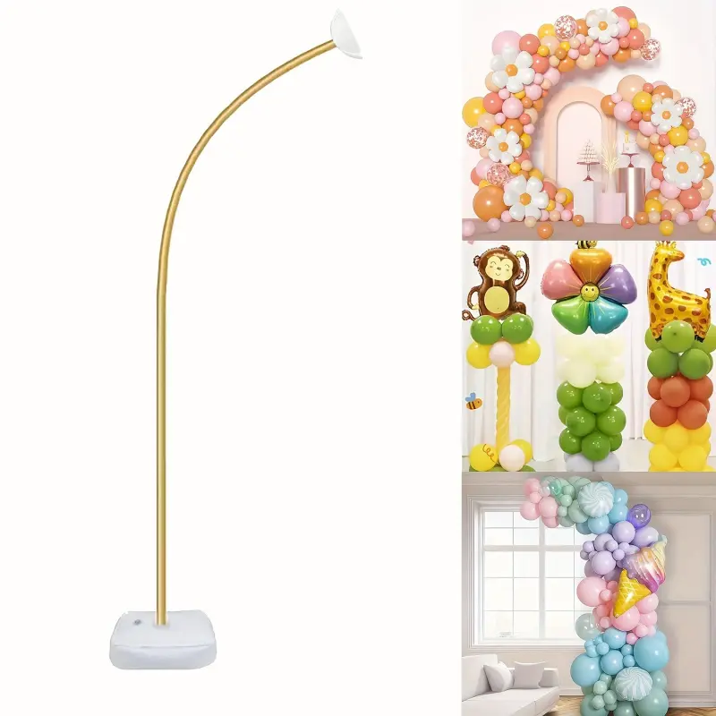 8.2FT Flexible Balloon Arch Stand, Freely Bendable Frame with Stable Base, Floor Background Decor, Balloon Decoration for Wedding Birthday Home Party, Balloon Party Supplies