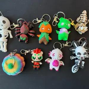 Spooky 3D Printed Halloween Keychains – Ghosts, Pumpkins & Bats!