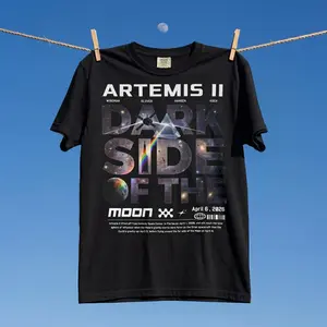 Artemis II Shirt Dark Side of Moon Tee Moon Mission April 2026 MoonY2K Graphic Tee Astronomy Lover Gift Comfort Colors Unisex T-shirt