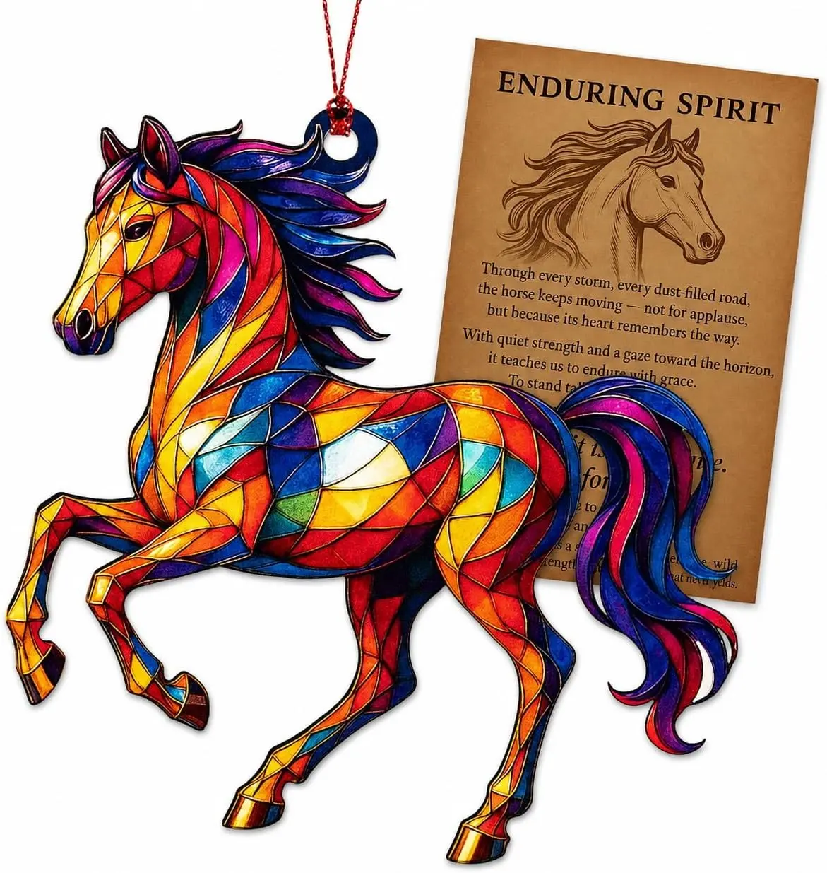 Horse Lover Gifts for Women – Acrylic Horses Suncatcher, Meaningful Friendship Gifts for Women, Ideal for Valentine’s Day, Mother’s Day, Christmas Ornaments, Window or Car Hanging