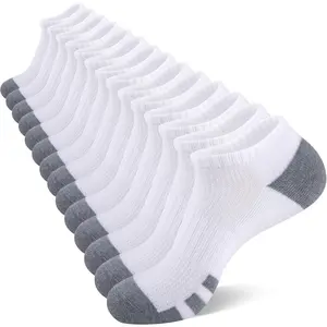 7 Pairs Mens Cushioned Ankle Socks Low Cut Athletic Breathable Comfort Casual Socks