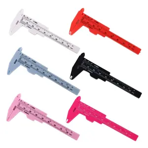 Durable Plastic Vernier Caliper, Manual Sliding Gauge Measuring Tool, 0-80mm Student Caliper, Inch/millimeter Reading, Ruler