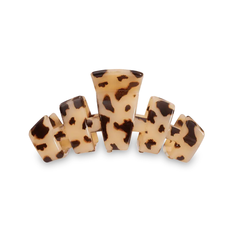 TELETIES - Blonde Tortoise - Medium - Classic Hair Claw - Strong Grip