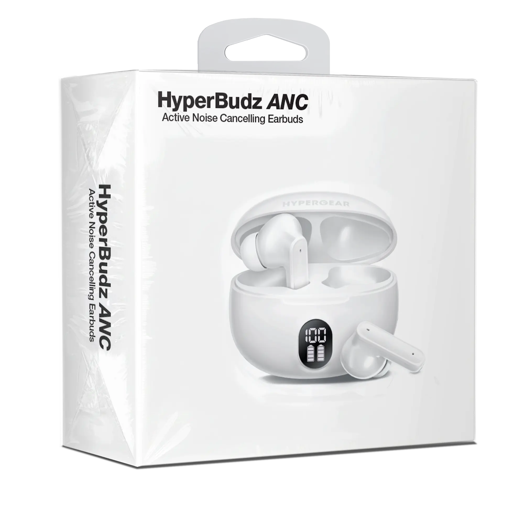 HyperGear Basics HyperBudz Electronic In-Ear Active Noise Cancellation Lightweight True Wireless Earbuds - Protect Your Peace, Boost Calm Focus, Ideal for Music Lovers, Matches Any Outfit, White