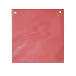 Vinyl Mesh Flag with Grommets 18" x 18", Red
