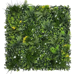 Artificial Grass Wall Boxwood  Panel: 20"x20"(8P)  Green Leaves Faux for Interior Wall Backdrop,Garden and Indoor Outdoor Wall&Fence Covering ,Party Wall Fence Decor