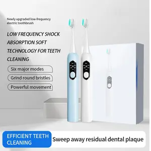 white Low Frequency Electric Toothbrush 1 Piece Gentle Vibration for Sensitive Gums Effective Cleaning Oral Care Cleansing