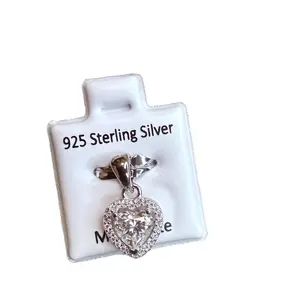 Moissanite Halo heart Pendant